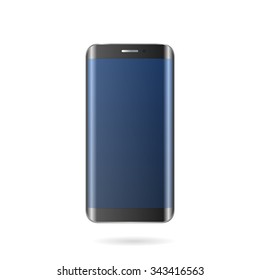 Smartphone, mobile phone isolated on white background, realistic vector illustration.