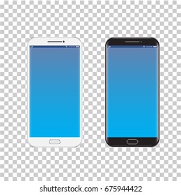 Smartphone, mobile phone isolated, realistic vector on a transparent background