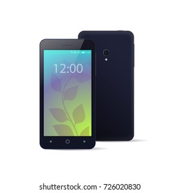 Smartphone, mobile phone isolated, realistic vector illustration.