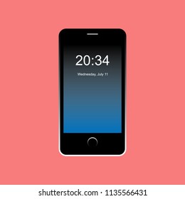 Smartphone, mobile phone isolated, stock vector illustration, EPS10.