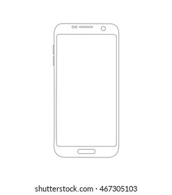 Smartphone, mobile phone isolated, vector illustration.