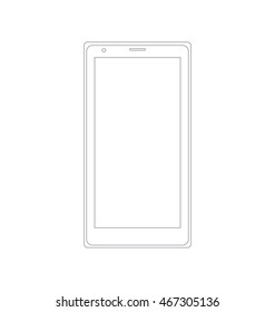 Smartphone, mobile phone isolated, vector illustration.
