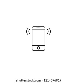 Smartphone or mobile phone ringing vector icon. Trendy Flat style for graphic design, Web site, UI. EPS10. - Vector illustration