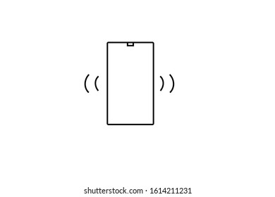 Smartphone / mobile phone ringing or vibrating flat vector icon for apps and websites