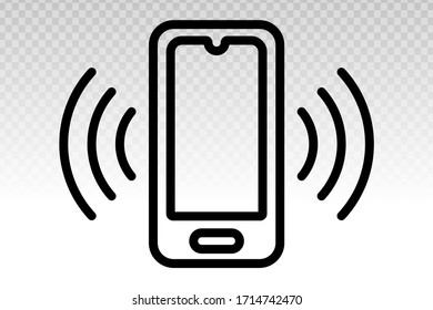 Sondeo de teléfono inteligente o móvil o iconos vectoriales vibrantes para aplicaciones y sitios web en un fondo transparente