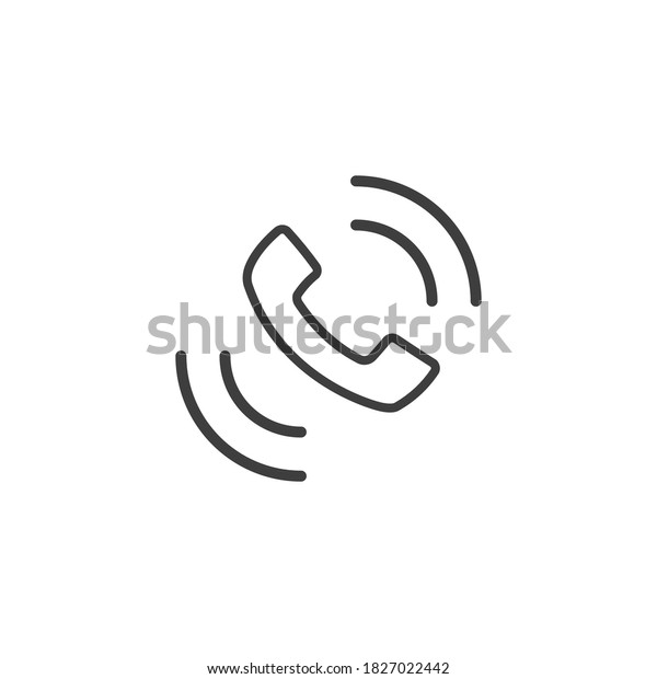 Smartphone Mobile Phone Ringing Vibrating Flat Stock Vector (Royalty ...
