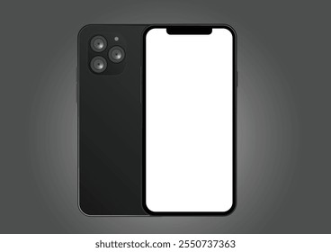 Smartphone. Mobiltelefon. Telefon. Realistische Vektorgrafik.