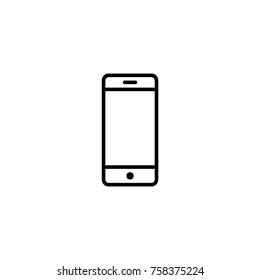 Smartphone mobile phone touchscreen device vector illustration simple line icon pictogram symbol