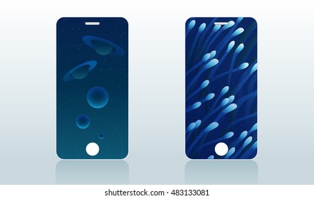 Smartphone, mobile phone vector set. Realistic style.