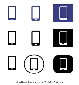 Smartphone mobile phone vibrating or ringing flat vector icon for apps and websites.