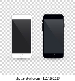 Smartphone, mobile phones isolated, vector illustration.