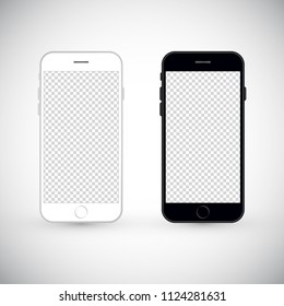 Smartphone, mobile phones isolated, vector illustration.
