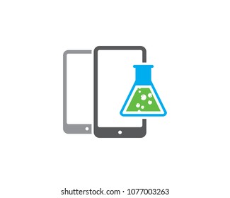 Smartphone or Mobile Science Icon Vector Logo Template Illustration Design