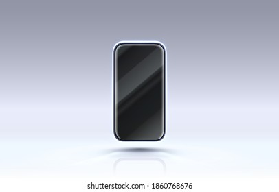 Smartphone mobile screen, technology mobile display light. Vector illustration