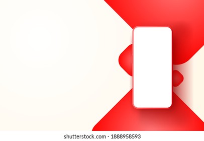 Smartphone mobile screen, technology mobile display light. Vector illustration