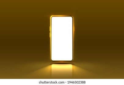 Smartphone mobile screen, technology mobile display light. Vector illustration