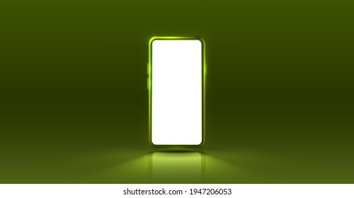 Pantalla móvil Smartphone, luz de pantalla móvil de tecnología. Ilustración del vector
