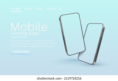 Smartphone mobile screen, technology mobile display. Vector illustration