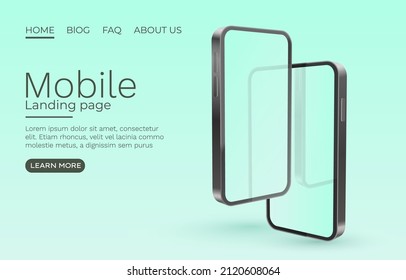 Smartphone mobile screen, technology mobile display. Vector illustration