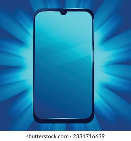 Smartphone mobile screen, technology mobile display light. Vector illustration