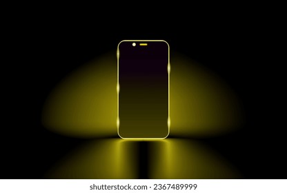 Smartphone mobile screen, technology mobile display light. Vector illustration