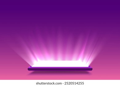 Smartphone tela móvel, tecnologia móvel display light. Ilustração vetorial