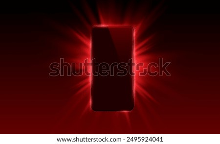 Smartphone mobile screen, technology mobile display light. Vector illustration