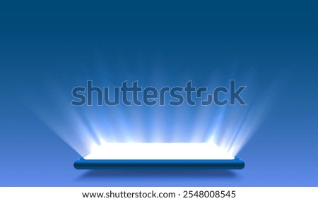 Smartphone mobile screen, technology mobile display light. Vector illustration