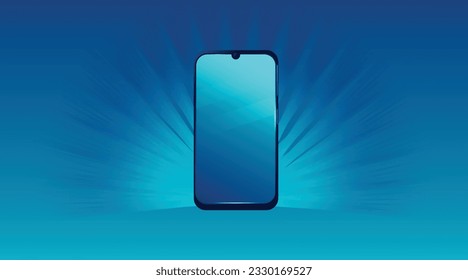 Pantalla móvil de Smartphone, teléfono móvil de tecnología.Ilustración vectorial
