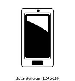 Smartphone mobile technology in black and white