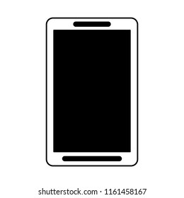 Smartphone mobile technology in black and white