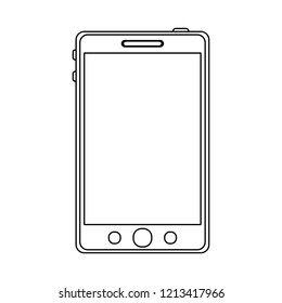 Smartphone mobile technology in black and white