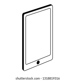smartphone mobile technology in black and white