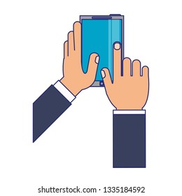 smartphone mobile technology blue lines