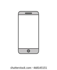 smartphone mobile technology gadget icon. Isolated and flat illustration