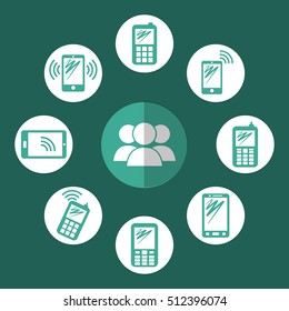 Smartphone mobile technology icon vector illustration graphic design