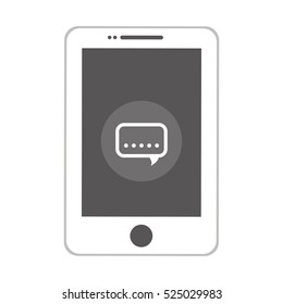 smartphone mobile technology icon vector illustration graphic design