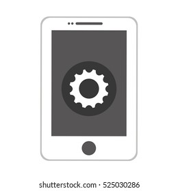 smartphone mobile technology icon vector illustration graphic design