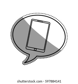 Smartphone mobile technology icon vector illustration graphic design