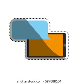 Smartphone mobile technology icon vector illustration graphic design