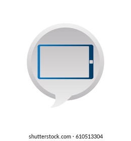 Smartphone mobile technology icon vector illustration graphic design