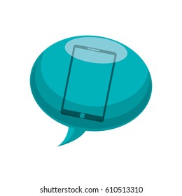 Smartphone mobile technology icon vector illustration graphic design