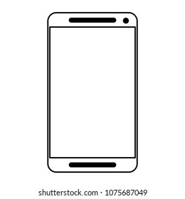 Smartphone mobile technology on black and white