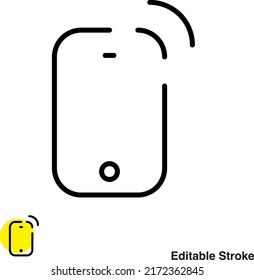 Icono de línea de vector móvil de Smartphone