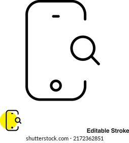 Smartphone Mobile Vector Line Icon