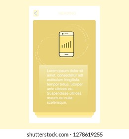 Smartphone mobile vertical banner design design. Vector