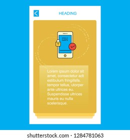 Smartphone mobile vertical banner design design. Vector