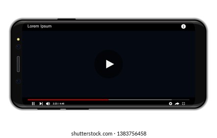 Smartphone with mobile video player interface for social media