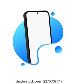 Smartphone mockup for applications ui presentation. Phone vector illustration.