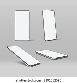 Smartphone mockup with blank screen